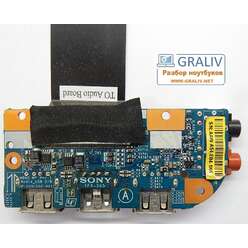 Звуковая плата с разъемами USB 1p-109cj03 Sony VPC-EB VPCEB PCG-71211V, 