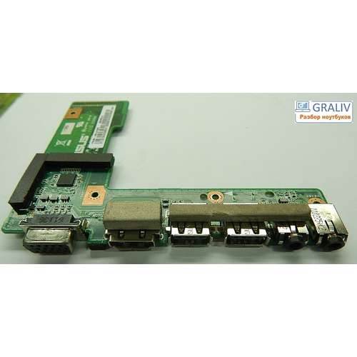 Плата USB разъемов Asus A52, K52 X52, 60-NXLD1000