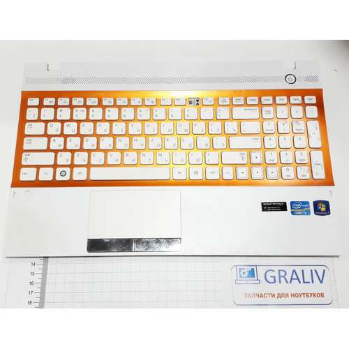 Палмрест (динамики, клавиатура) ноутбука Samsung NP300V5A, NP305V5A BA75-03246C