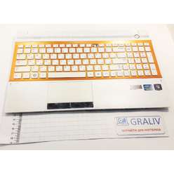 Палмрест (динамики, клавиатура) ноутбука Samsung NP300V5A, NP305V5A BA75-03246C